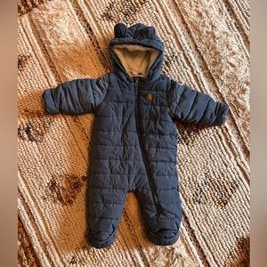 h&m sherpa lined bunting suit. Navy. Size 6months (runs large!)